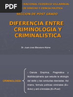 Diferencias Entre Criminologia y Criminalistica