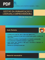 GESTÃO DA HUMANIZAÇÃO E LIDERANÇA EMPREENDEDORA - Slide Completo