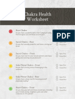 Chakra Health Worksheet