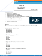 ICSE Board Class VI Chemistry Sample Paper - 3