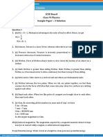 ICSE Board Class VI Physics Sample Paper - 2 Solution