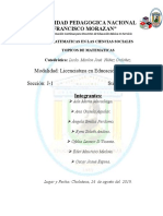 Informe Matematicas en Las Ciencias Sociales