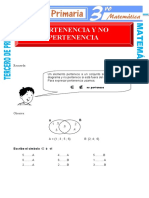 Pertenecia y No Pertenencia para Tercero de Primaria