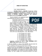 Deed of Donation: DONOR, and NADINE C. LUSTRE, Likewise of Legal Age, Single and