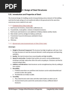 TOS III Chapter V Design of Steel Structures. A.Properties