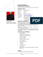 Dhani Aderusman Project Cost Control: Personal Detail