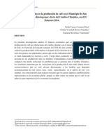 Impacto Económico en La Producción de Café en El Municipio de San Sebastián de Yalí-Jinotega Por Efecto Del Cambio Climático, en El II Semestre 2016