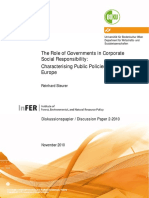 InFER DP 10 2 The Role of Governments in Coporate Social Responsibility Characterising Public Policies On CSR in Europe