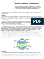 Sistema de Coordenadas Geográficas - Longitud y Latitud