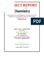 Chemistry Project Report Class 12 Cbse 2020-2021 Oon Topic Adsorption