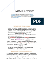 Relativistic Kinematics