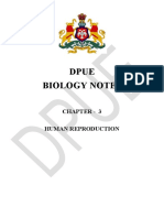 Dpue Biology Notes: Chapter - 3 Human Reproduction