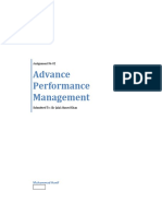 Advance Performance Management: Assignment No 02