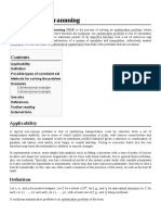 Nonlinear Programming: Applicability Possible Types of Constraint Set Methods For Solving The Problem Examples