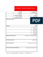 Major Accident Announcement (Maa) : Fatalities