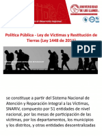 Política Pública - Ley de Víctimas y Restitución de Tierras (Ley 1448 de 2011)