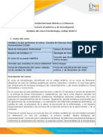 Syllabus Del Curso Psicobiología