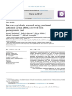 Datos Sobre La Eliminación de Cefalexina Utilizando Carbón Activado en Polvo (PPAC) Derivado de La Cáscara de Granada