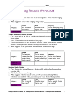 Seeing Sounds Worksheet: Tuning Fork Station