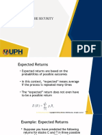 Session 2: Return, Risk, and The Security Market Line