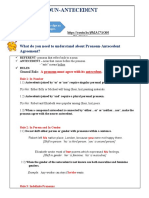 Handout 3 - Pronoun-Antecedent Agreement