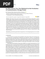 In Vitro and in Vivo Test Methods For The Evaluation of Gastroretentive Dosage Forms