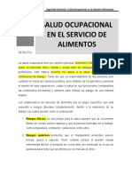 Salud Ocupacional en La Industria Alimentaria