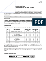 Rego® Products Lp-Gas Pressure Relief Valves Ecii® Instructions For Use and Safety Warning