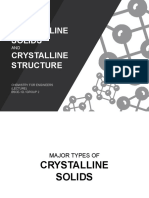 Crystalline Solids Crystalline Structure: Major Types of