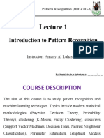 Introduction To Pattern Recognition: Instructor: Amany Al Luhaybi