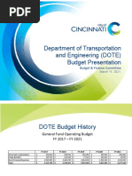 Dept of Transportation Budget Presentation