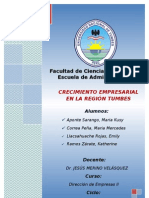 Crecimiento Empresarial en La Región Tumbes - Peru