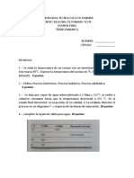 Examen Semestral Termodinámica