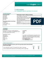 Learnenglish Select Intermediate: 3.4 Dealing With Written Complaints About A Product or Service