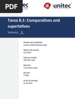 Tarea 8.1: Comparatives and Superlatives: Semana: - 8