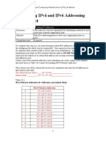 Worksheet: Configuring Ipv4 and Ipv6 Addressing