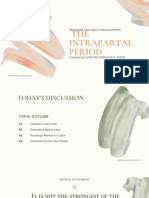 The Intrapartal Period