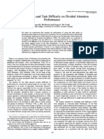 Effects of Aging and Task Difficulty On Divided Attention Performance