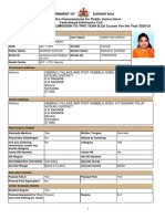 Government of Office of The Commissioner For Public Instructions Centralised Admission Cell Application Form For Admission To Two Year B.Ed Course For The Year 2020-21 Karnataka