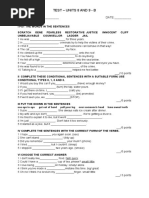 Test - Units 8 and 9 - B: NAME: - DATE