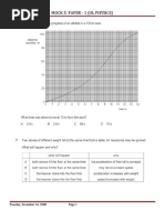 Quasar Institute - Mock 5: Paper - 1 (Ol Physics) : Tuesday, December 16, 2008