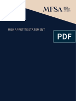 MFSAs Risk Appetite Statement