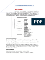 Formaciones Estratigráficas