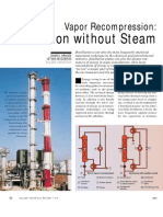 Distillation Without Steam: Vapor Recompression