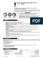 Diesel High Pressure Pump Test Kit: 1. Safety