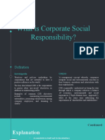 What Is Corporate Social Responsibility?: Ajlan Alajlan MGT 217 - Spring 2021