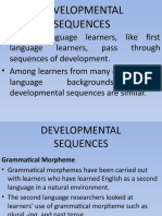 Developmental Sequences