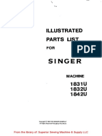 Singer: Illustrated Parts List