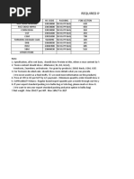 Required Data and Information Sheet in Excel File