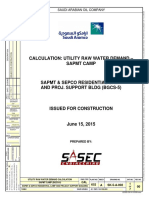 Calculation: Utility Raw Water Demand - Sapmt Camp: Saudi Arabian Oil Company